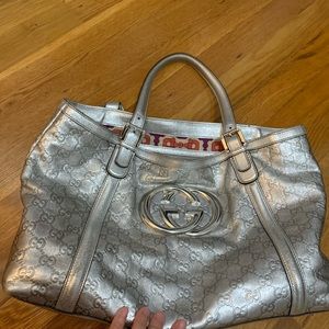 Vintage Gucci Silver bag